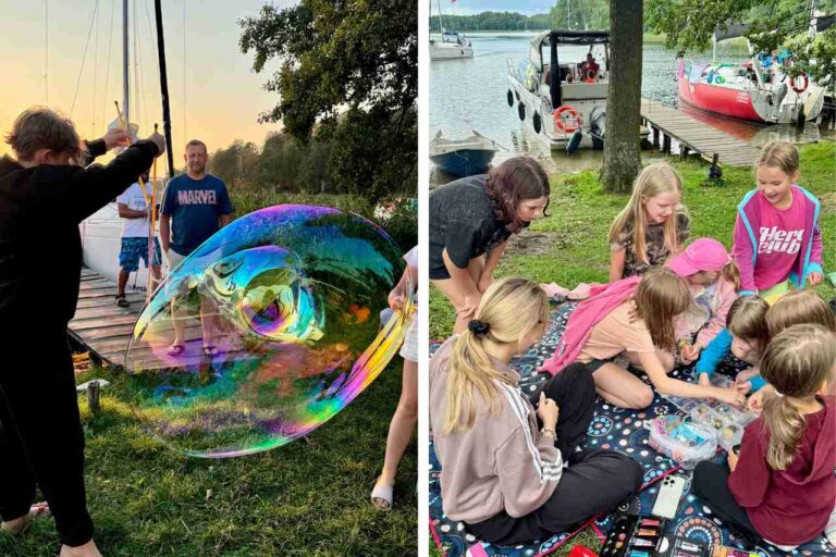 Warsztaty dla uczestników rejsu na Mazurach.