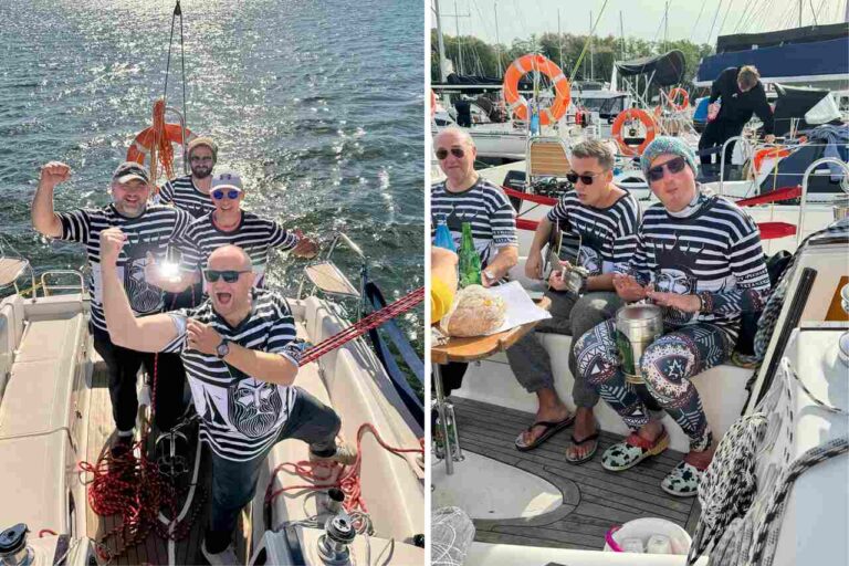 grono przyjaciół na Mazurach