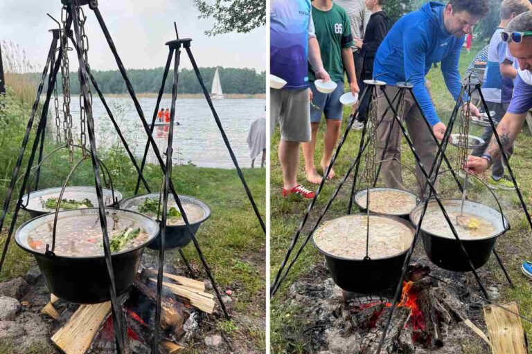 Kociołki Galindów przygotowywane podczas rodzinnego rejsu Tata na Mazury
