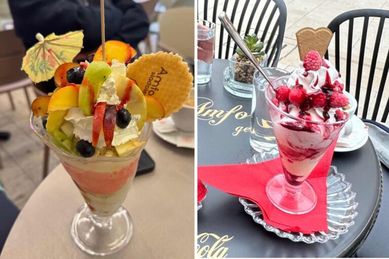 Lody podczas postoju w chorwackim miasteczku